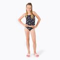 Speedo Printed Tie-Back Tankini nero/rosa, costume intero per bambini 5