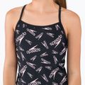 Speedo Printed Tie-Back Tankini nero/rosa, costume intero per bambini 7