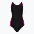 Speedo Boom Logo Splice Muscleback nero/rosa, costume intero per bambini