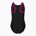 Speedo Boom Logo Splice Muscleback nero/rosa, costume intero per bambini 2