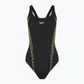 Speedo Panel Muscleback nero/verde, costume intero da donna
