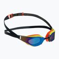 Occhialini da nuoto Speedo Fastskin Hyper Elite Mirror per bambini nero/salso/limone atomico/zaffiro