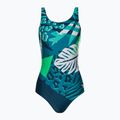 Costume intero Speedo Placement U-Back da donna blu/verde