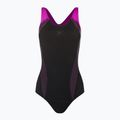 Costume intero Speedo Placement Laneback donna nero/rosa