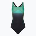 Speedo costume da bagno intero donna Digital Placement Medalist maglia nero/nordic teal/tile