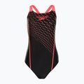 Speedo Medley Logo Medalist nero/rosso costume intero da donna