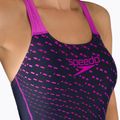Costume intero Speedo Medley Logo Medalist donna true navy/neon orchid 4