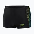 Speedo Plastisol Placement, costume da bagno per bambini nero/limone atomico/piastrella 6