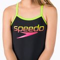 Speedo Boom Logo Thinstrap Muscleback nero/atomic lime - costume intero da bambino 4