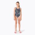 Speedo Allover Medalist wave nero/lapis/neon fire - costume intero da bambino 2