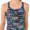 Speedo Allover Medalist wave nero/lapis/neon fire - costume intero da bambino 4