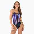 Speedo Placement Digi Turnback costume da bagno intero donna bellissimo blu/blk/lt adriatic 4