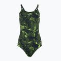 Costume intero Speedo donna Allover Fixed Crossback nero / atomic lime