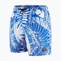 Speedo Printed Leisure 16" da uomo, pantaloncini da bagno blu fiammante/bianco