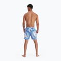 Speedo Printed Leisure 16" da uomo, pantaloncini da bagno blu fiammante/bianco 3