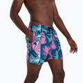 Speedo Printed Leisure 16" da uomo, pantaloncini da bagno petrolio scuro/pesce/rosa 2