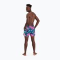 Speedo Printed Leisure 16" da uomo, pantaloncini da bagno petrolio scuro/pesce/rosa 4