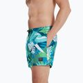Pantaloncini da bagno Speedo Printed Leisure 14" verde/blu da uomo 2