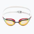 Occhialini da nuoto Speedo Fastskin Pure Focus Mirror bianco/rosso fenice/antracite USA 2