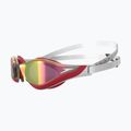 Occhialini da nuoto Speedo Fastskin Pure Focus Mirror bianco/rosso fenice/antracite USA 7