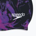 Speedo Cuffia da bagno a pelo lungo stampata nero/diva/viola reale 6