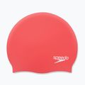 Speedo Cuffia da bagno in silicone stampato a tinta unita rosso fenice 4