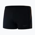 Boxer da bagno Speedo Tech Panel uomo nero/papaya punch/usa charcoal 4