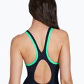 Speedo Boom Logo Splice Muscleback costume intero donna true navy/fake green 9