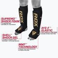 RDX Hosiery Protezioni per tibia in schiuma per collo del piede nero/oro 2