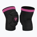 RDX K5 Hosiery Ginocchiere in schiuma nero/rosa 2