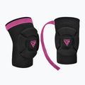 RDX K5 Hosiery Ginocchiere in schiuma nero/rosa 3
