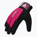 Guanti da allenamento RDX W1F Full Finger rosa 4