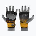 RDX Weight Lifting X1 Guanti da allenamento con cinturino lungo giallo 5