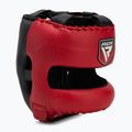 RDX Apex Casco da boxe con protezione per il naso Bar rosso