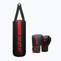 Sacco da boxe RDX F6 Junior + guantoni da boxe rosso opaco