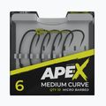 Ganci RidgeMonkey Ape-X Medium Curve Barbed grigio RMT251 2