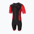 Tuta da triathlon ZONE3 Aquaflo Fullzip SS da uomo nero/rosso