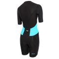 Tuta da triathlon da donna ZONE3 Activate SS Full Zip Trisuit nero/turchese 2