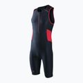 Tuta da triathlon ZONE3 Activate Trisuit uomo nero/rosso 2