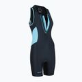 Tuta da triathlon da donna ZONE3 Activate Trisuit nero/turchese 2