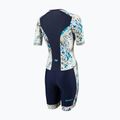 Tuta da triathlon da donna ZONE3 Activate+ Short Sleeve Trisuit sand storm/navy/sand 2