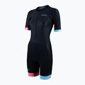 Tuta da triathlon da donna ZONE3 Activate+ Trisuit nero/neon