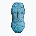 Costume da bagno intero da donna ZONE3 High Neck Costume teal tie dye 2