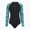 Costume da bagno intero da donna ZONE3 Long Sleeve teal tie dye