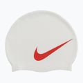 Berretto da bagno Nike Big Swoosh bianco/rosso