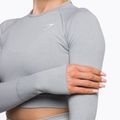 Top da allenamento a maniche lunghe da donna Gymshark Vital Seamless Crop Top grigio chiaro 4