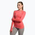 Gymshark Vital Seamless Top a maniche lunghe da donna per allenamento rosso/arancio/bianco