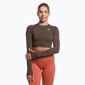 Top da allenamento a maniche lunghe da donna Gymshark Vital Seamless Crop Top penny brown marl