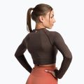 Top da allenamento a maniche lunghe da donna Gymshark Vital Seamless Crop Top penny brown marl 3