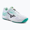 Scarpe da tennis da donna Mizuno Break Shot 3 AC bianco e verde 61GA212623